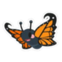 Orange Butterfly Sticker - Rare from Pets Plus Sticker Pack